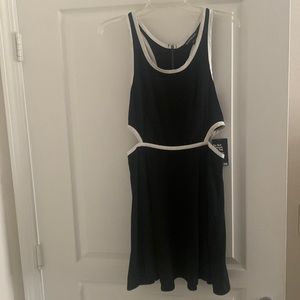 NWT black express dress size 8 with cut outs at waist
